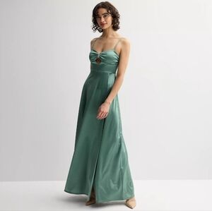 Juniors' Jump Apparel Cut Out Embellished A-Line Gown